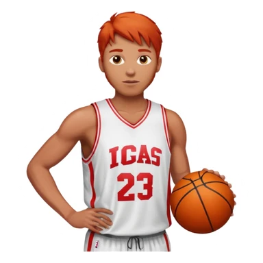 basketball player red haired man sticker