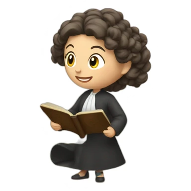 Elisabeth Borne reading the Torah sticker