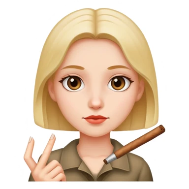 girl with blunt in hand sticker