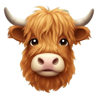 Kawaii highland cow sticker