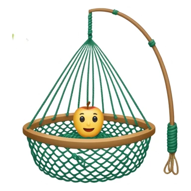 fishing net simple apple emoji style sticker