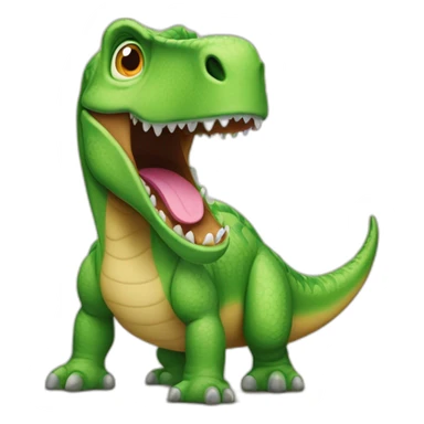 La tête d'un dinosaures qui rigole sticker