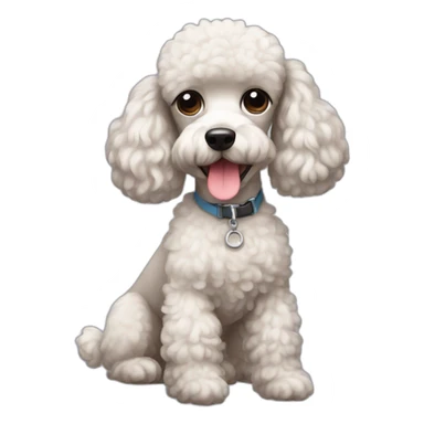 French poodle sticker