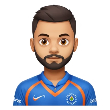 Virat Kohli wearing Indian jersey - wow sticker