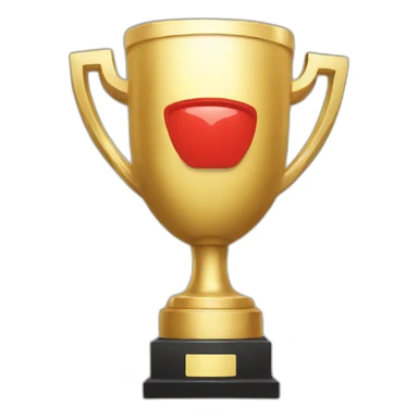 trophy with youtube logo sticker