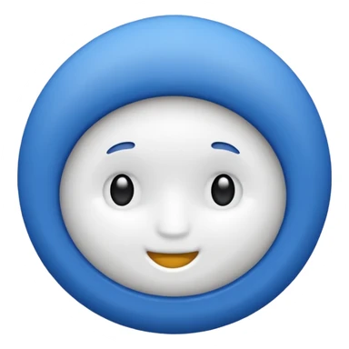 Chulito blanco dentro de un círculo azul sticker