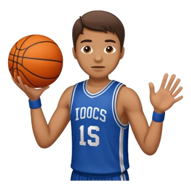 A man with a basketball, shooting it sticker