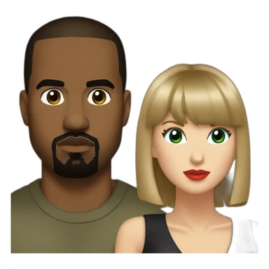 kanye west and taylor swift sticker