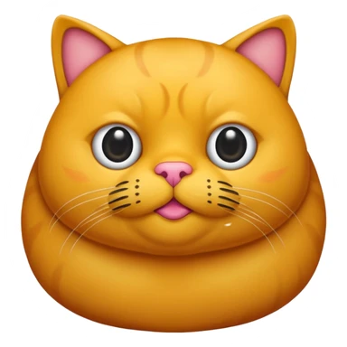 Un gato negro gordito con los ojos de color amarillos sentado sticker