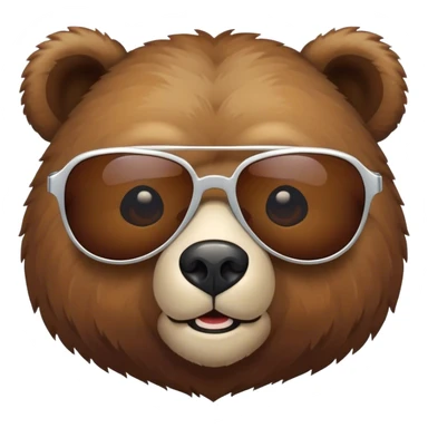 A bear with sunglasses sticker