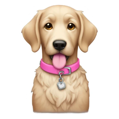 Doodle with pink collar sticker