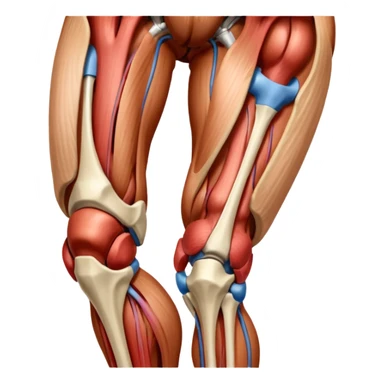 knee muscle anatomy sticker
