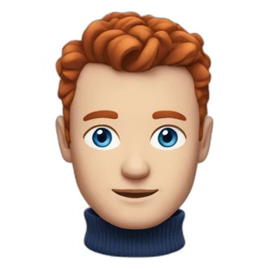 Jude law blue eyes turtleneck sweater red hair sticker