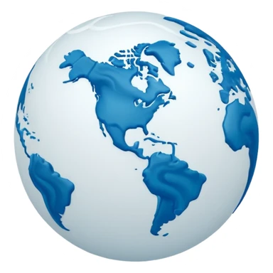 sphere globe planet, surface covered with white gas sticker