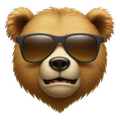Bear with sunglasses in Hawaii  sticker
