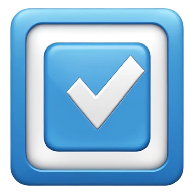 I want a blue background and a white checkmark inside it emoji which I will call the "Fake Roblox Verified Badge Emoji" and the blue background should be square and it should be the "🟦" emoji being the background sticker