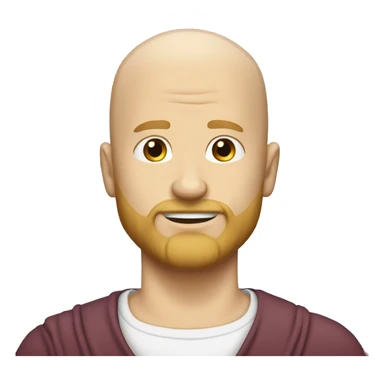 bald white guy with blonde beard being isapointed sticker