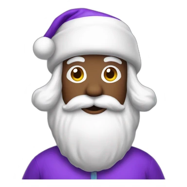 Santa Claus dressed in purple sticker