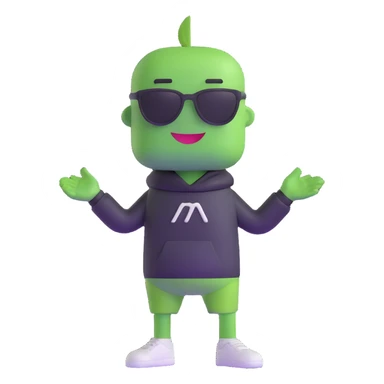 Dank meme character with cool vibes sticker