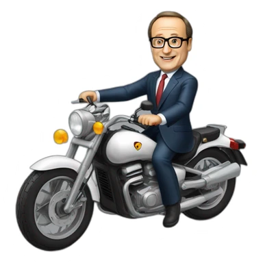 Francois hollande sur une moto sticker