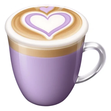 Pale purple coffe Latte  sticker