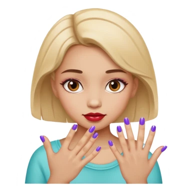 a girl with nails sticker