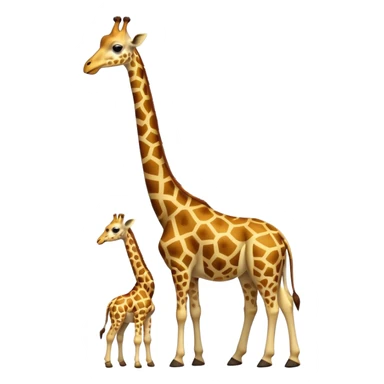 High resolution giraffe with its baby sticker