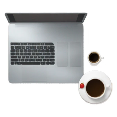 laptop and coffee next to it sticker