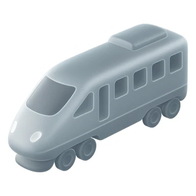 modern white train, matte glass style, smooth lines sticker