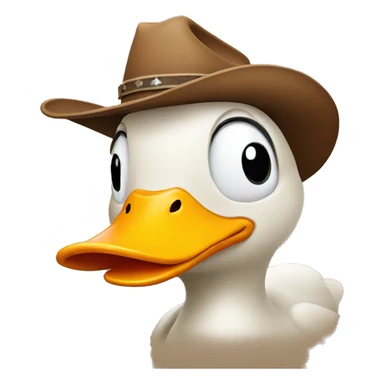 duck with cowboy hat sticker