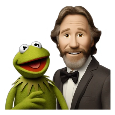 jim henson with muppet sticker