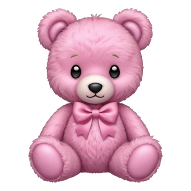 pink teddy bear with a pink bow sticker