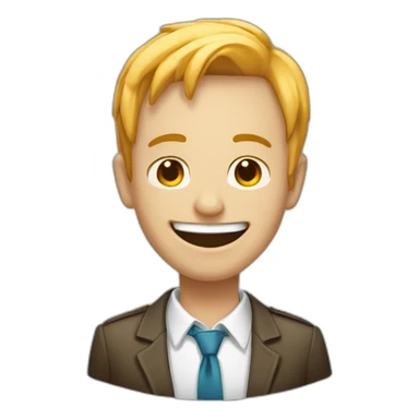 Un garçon mort de rire sticker