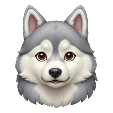 Husky with floppy ears sticker