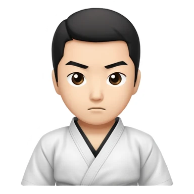 karate black belt character sticker