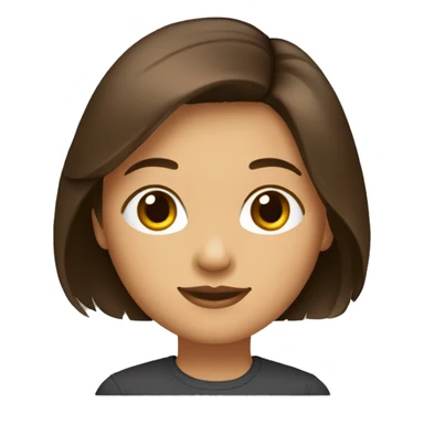 fille brune cheveux au carré sticker