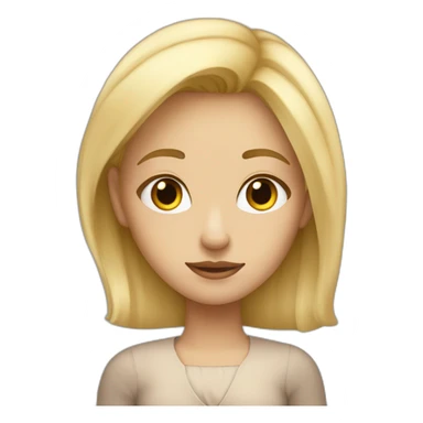 a girl with blond hair and a feeling of arrogance sticker