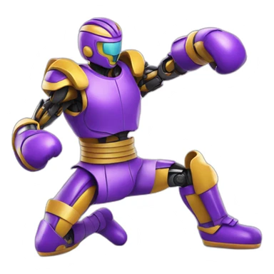 Chinese Boxing robot purple sticker