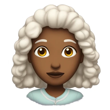 madre pelo negro y largo y con piel clara sticker