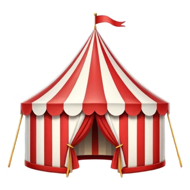 striped circus tent at night sticker