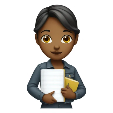 Girl with notebook  sticker