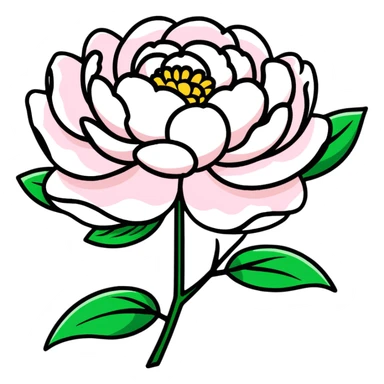 peony flower sticker