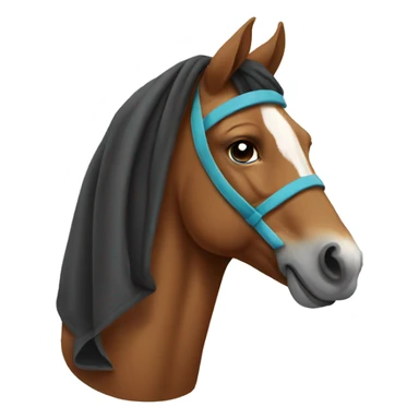 Horse wearing a hoodie sticker
