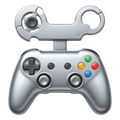 spanner icon within a gaming controller sticker
