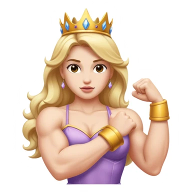 princess flexing bicep sticker