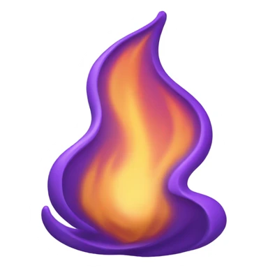 Purple flame emoji  sticker