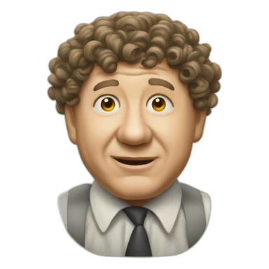 Curly Howard of the three stooges sticker