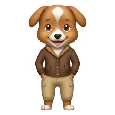 Dog in pants sticker