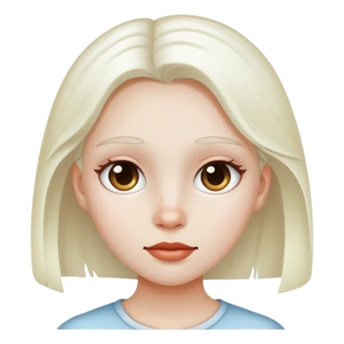 Fille avec tache blanche sur le visage  sticker