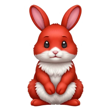 red full rabbit  sticker